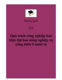 Đề tài: “Quá trình công nghiệp hoỏ hiện đại hoá nông nghiệp và nông thôn ở nước ta”.