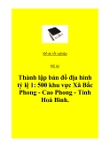 Đề tài "Thành lập bản đồ địa hình tỷ lệ 1: 500 khu vực Xã Bắc Phong - Cao Phong - Tỉnh Hoà Bình."