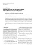 Báo cáo hóa học: "Research Article Question Processing and Clustering in INDOC: A Biomedical Question Answering System"