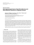 Báo cáo hóa học: "Research Article Electrophysiological Study of Algorithmically Processed Metric/Rhythmic Variations in Language and Music"