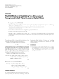 Báo cáo hóa học: "Erratum The PLSI Method of Stabilizing Two-Dimensional Nonsymmetric Half-Plane Recursive Digital Filters"