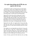 Các ngân hàng không nên đỗ lỗi cho các nguyên tắc kế toán