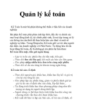 Quản lý kế toán