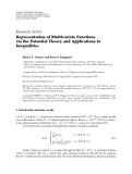 Báo cáo hóa học: "  Research Article Representation of Multivariate Functions via the Potential Theory and Applications to Inequalities'