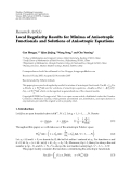 Báo cáo hóa học: "  Research Article Local Regularity Results for Minima of Anisotropic Functionals and Solutions of Anisotropic Equations"