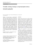 Báo cáo hóa học: "  Wettability Switching Techniques on Superhydrophobic Surfaces"