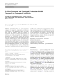 Báo cáo hóa học: "  In Vitro Structural and Functional Evaluation of Gold Nanoparticles Conjugated Antibiotics"