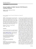 Báo cáo hóa học: " One-pot Synthesis of Soluble Nanoscale CIGS Photoactive Functional Materials"