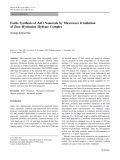 Báo cáo hóa học: "  Facile Synthesis of ZnO Nanorods by Microwave Irradiation of Zinc–Hydrazine Hydrate Complex Denthaje Krishna Bhat"