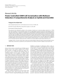 Báo cáo hóa học: " Research Article Power-Controlled CDMA Cell Sectorization with Multiuser Detection: A Comprehensive Analysis on Uplink and Downlink"