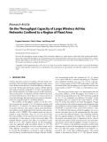 Báo cáo hóa học: "  Research Article On the Throughput Capacity of Large Wireless Ad Hoc Networks Conﬁned to a Region of Fixed Area"