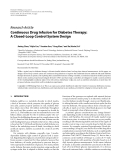 Báo cáo hóa học: " Research Article Continuous Drug Infusion for Diabetes Therapy: A Closed-Loop Control System Design"