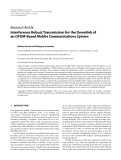 Báo cáo hóa học: " Research Article Interference Robust Transmission for the Downlink of an OFDM-Based Mobile Communications System"