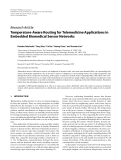 Báo cáo hóa học: " Research Article Temperature-Aware Routing for Telemedicine Applications in Embedded Biomedical Sensor Networks"