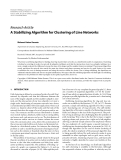 Báo cáo hóa học: " Research Article A Stabilizing Algorithm for Clustering of Line Networks"