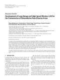 Báo cáo hóa học: " Research Article Development of Long-Range and High-Speed Wireless LAN for the Transmission of Telemedicine from Disaster Areas"