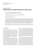 Báo cáo hóa học: " Research Article DOA Estimation in the Uplink of Multicarrier CDMA Systems"