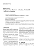 Báo cáo hóa học: " Research Article Using Visual Speciﬁcations in Veriﬁcation of Industrial Automation Controllers"