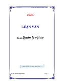 Đề tài Quản lý vật tư