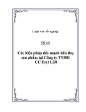 Đề án: Các biện pháp đẩy mạnh tiêu thụ sản phẩm tại Công ty TNHH ÚC ĐẠI LỢI
