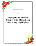 Đề tài: Hiệu quả kinh doanh ở Công ty Giầy Thăng Long thực trạng và giải pháp