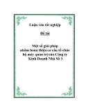 Đề tài : "Một số giải pháp nhằm hoàn thiện cơ cấu tổ chức bộ máy quản trị của Công ty Kinh Doanh Nhà Số 3"