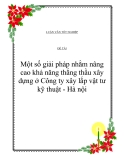 Đề tài: “Một số giải pháp nhằm nâng cao khả năng thắng thầu xây dựng ở Công ty xây lắp vật tư kỹ thuật - Hà nội”