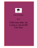 Đề tài : Chiến lược nhân  lực  ở công ty vận tải BIC Việt Nam