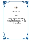 Đề tài: "Các giải pháp nhằm tăng cường khả năng quản lý các dự án ODA"