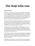 Thủ thuật kiểm toán