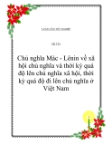 Đề tài: Chủ nghĩa Mác - Lênin về xã hội chủ nghĩa và thời kỳ quá độ lên chủ nghĩa xã hội, thời kỳ quá độ đi lên chủ nghĩa ở Việt Nam ))