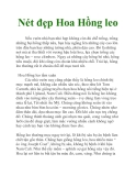 Nét đẹp Hoa Hồng leo