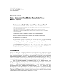 Báo cáo hóa học: "Research Article Some Common Fixed Point Results in Cone Metric Spaces"