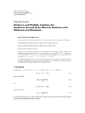 Báo cáo hóa học: "Research Article Existence and Multiple Solutions for Nonlinear Second-Order Discrete Problems with Minimum and Maximum"