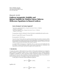 Báo cáo hóa học: " Research Article Uniform Asymptotic Stability and Robust Stability for Positive Linear Volterra Difference Equations in Banach Lattices"