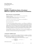 Báo cáo hóa học: "Research Article Stability of Equilibrium Points of Fractional Difference Equations with Stochastic Perturbations"