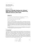 Báo cáo hóa học: "Research Article Existence of Periodic Solutions for a Delayed Ratio-Dependent Three-Species Predator-Prey Diffusion System on Time Scales"