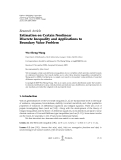 Báo cáo hóa học: " Research Article Estimation on Certain Nonlinear Discrete Inequality and Applications to Boundary Value Problem"