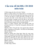 Cấu trúc đề thi ĐH, CĐ 2010 môn toán