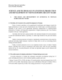 Báo cáo nghiên cứu khoa học " SCIENCE AND TECHNOLOGY IN LIVESTOCK PRODUCTION AND DEVELOPMENT IN VIETNAM DURING RECENT YEARS "