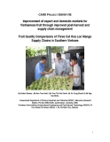 Báo cáo dự án khoa học nông nghiệp: Improvement of export and domestic markets for Vietnamese fruit through improved post-harvest and supply chain management