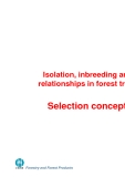 Báo cáo nghiên cứu nông nghiệp " Isolation, inbreeding and relationships in forest trees "