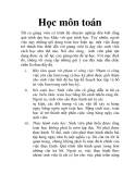 Học môn toán