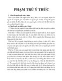 PHẠM TRÙ Ý THỨC