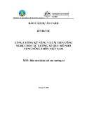 Báo cáo nghiên cứu: TĂNG CƯỜNG KỸ NĂNG VÀ CẢI TIẾN CÔNG NGHỆ CHO CÁC XƯỞNG XẺ QUY MÔ NHỎ VÙNG NÔNG THÔN VIỆT NAM ' MS3