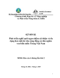 Báo cáo nghiên cứu nông nghiệp: Phát triển nghề nuôi ngao nhằm cải thiện và đa dạng hoá sinh kế cho cộng đồng cư dân nghèo ven biển miền Trung Việt Nam (MS04)