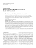 Báo cáo hóa học: " Research Article Comparison of Gene Regulatory Networks via Steady-State Trajectories"