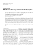 Báo cáo hóa học: "  Research Article A Multifunctional Reading Assistant for the Visually Impaired"