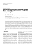 Báo cáo hóa học: " Research Article Telescopic Vector Composition and Polar Accumulated Motion Residuals for Feature Extraction in Arabic Sign Language Recognition"