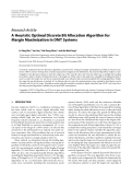 Báo cáo hóa học: " Research Article A Heuristic Optimal Discrete Bit Allocation Algorithm for Margin Maximization in DMT Systems"